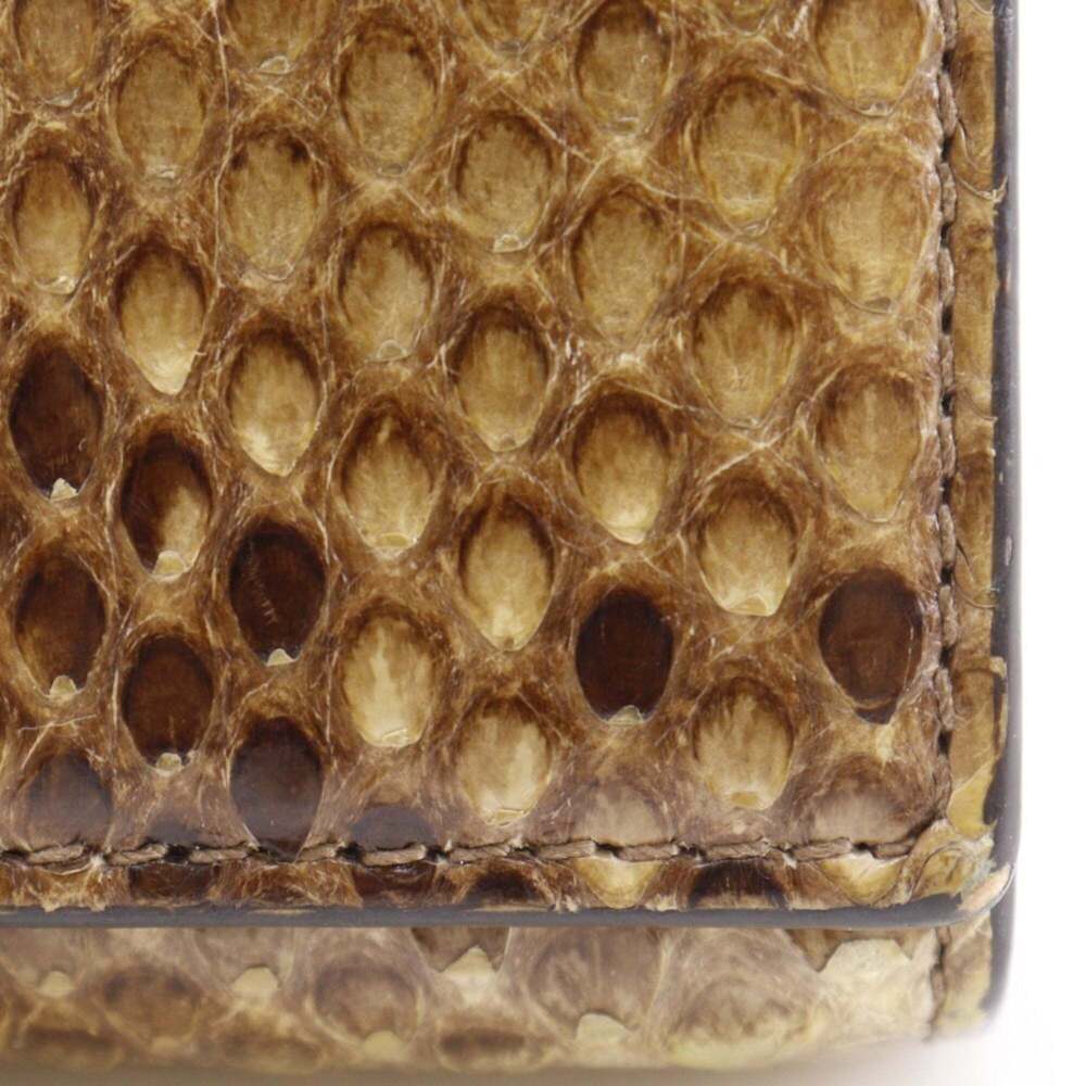 Gucci Bamboo Long Wallet 369661 Python Brown Snap… - image 11